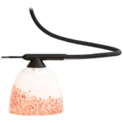 Kovacs 3" Wide Hand Blown Glass Shade in White w/ Red for the Series 1 GK LIGHTRAIL® Series White w/ Red