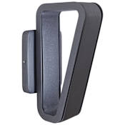 Kovacs Pediment 11" Tall LED Outdoor Wall Sconce with White Glass Panel Black