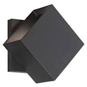 Kovacs Revolve 5" Tall Twistable Outdoor LED Wall Sconce with a Square Shade Black