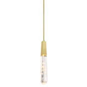 Kovacs Drifting Droplets 3" Wide LED Crystal Mini Pendant with Rock Crystallite Brushed Brass