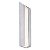 Kovacs Launch 24" Tall LED Outdoor Wall Sconce with Frosted White Glass Sand Silver