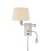 Kovacs 1 Light 16" High Plug In Wall Sconce from the George's Reading Room Collection Chrome