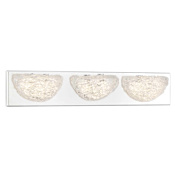 Kovacs Modern Ice 24" Wide LED ADA Vanity Light with Crackle Glass Shades Chrome