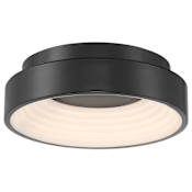 Kovacs Conc 13" Wide LED Flush Mount Drum Ceiling Fixture Coal