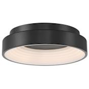 Kovacs Conc 15" Wide LED Flush Mount Drum Ceiling Fixture Coal