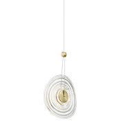 Kovacs Topknot 11" Wide LED Pendant with Clear Pressed Glass Coal / Brushed Gold