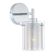 Kovacs 1 Light Wall Sconce from the Grid II Collection Chrome