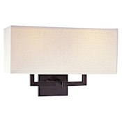 Kovacs 2 Light 16" Wide Wall Sconce with Rectangle Shades from the On the Square Collection Bronze