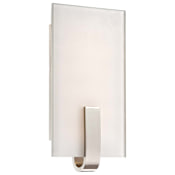 Kovacs 1 Light 12" Height ADA Compliant LED Wall Sconce with Clear / White Shade Polished Nickel