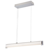 Kovacs 1 Light 1 Tier 3.5" Height LED Linear Chandelier from the Tube Collection Brushed Nickel
