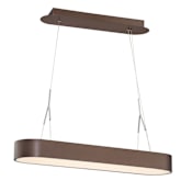 Kovacs Step Up Single Light 8" Wide LED Linear Chandelier Bronze