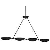 Kovacs Undertas 4 Light 48" Wide Linear Chandelier Iron Ore