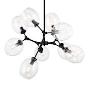 Kovacs Nexpo 9 Light 30" Wide Abstract Chandelier Coal