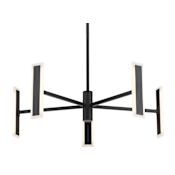 Kovacs Edge 5 Light 25" Wide LED Abstract Chandelier Coal