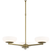 Kovacs Scale 3 Light 24" Wide LED Chandelier Soft Brass