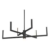 Kovacs Articular 6 Light 24" Wide LED Abstract Chandelier Coal