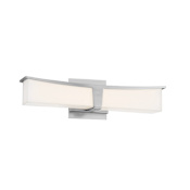 Kovacs Plane 18" Wide LED Bath Bar with Frosted Aquarium Glass Brushed Nickel