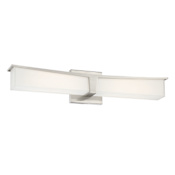 Kovacs Plane 24" Wide LED Bath Bar with Frosted Aquarium Glass Brushed Nickel
