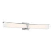 Kovacs Plane 30" Wide LED Bath Bar with Frosted Aquarium Glass Brushed Nickel