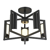 Kovacs Trizay 16" Wide LED Semi-Flush Ceiling Fixture Coal