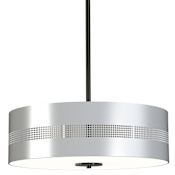 Kovacs Grid 3 4 Light 16" Wide Convertible Pendant / Semi-flush Ceiling Fixture Coal / Brushed Nickel