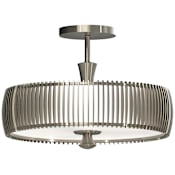 Kovacs Night Moves 15" Wide LED Semi-Flush Drum Ceiling Fixture Plated Pewter