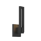 Kovacs Music 12" Tall LED Outdoor Wall Sconce with Clear and Inner Frosted Glass Shade - ADA Compliant Sand Coal