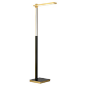 Kovacs Sauvity 52" Tall LED Boom Arm Floor Lamp Coal / Soft Brass