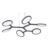 Kovacs Bandalore 6 Light 16" Wide LED Abstract Chandelier Coal