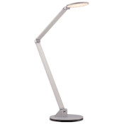 Kovacs LED Table Lamp from the Task Portables Collection Chiseled Nickel