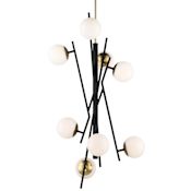 Kovacs Alluria 8 Light 23" Wide LED Chandelier Weathered Black with Autumn Gold