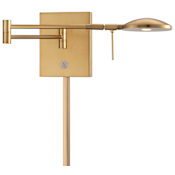 Kovacs 1 Light 6.25" Height ADA Compliant LED Plug In Wall Sconce in Honey Gold with Dome Shade from the George's Reading Room Collection Honey Gold