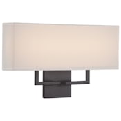 Kovacs LED 17" Wide ADA Wall Sconce with Rectangular Shade from the On the Square Collection Bronze
