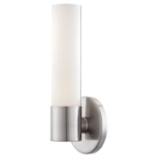 Kovacs Saber Single Light 4-3/4" Wide Bathroom Sconce with Etched Opal Shade Brushed Nickel
