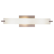 Kovacs Tube 3 Light 20-1/2" Wide Bath Bar with Etched Opal Glass with Xenon Bulbs Included Brushed Nickel