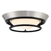 Kovacs Beam Me Up 11" Wide LED Flush Mount Ceiling Fixture Coal / Brushed Nickel