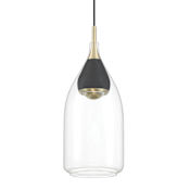 Kovacs Arabesque 5" Wide LED Mini Pendant Coal / Brushed Gold