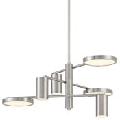 Kovacs Swivel 29" Wide LED Abstract Chandelier Brushed Nickel