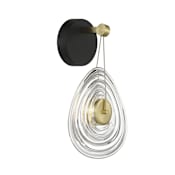Kovacs Topknot 17" Tall LED Wall Sconce Coal / Brushed Gold