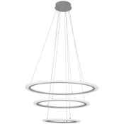 Kovacs Discovery 32" Wide Integrated LED Ring Chandelier with Acrylic Shades Silver
