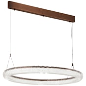 Kovacs Roulette 25-1/2" Wide Integrated LED Ring Chandelier with Acrylic Shade Satin Bronze