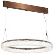 Kovacs Roulette 33-1/2" Wide Integrated LED Ring Chandelier with Acrylic Shade Satin Bronze