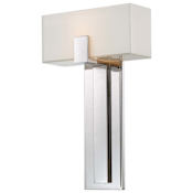 Kovacs 1 Light 16.5" Tall ADA Compliant Wall Sconce with Rectangular Shade from the On the Square Collection Polished Nickel