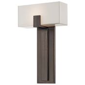 Kovacs 1 Light 16.5" Tall ADA Wall Sconce with Rectangular Shade from the On the Square Collection Copper Bronze Patina