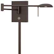 Kovacs 1 Light 6.25" Height LED Plug In Wall Sconce in Copper Bronze Patina from the George's Reading Room Collection Copper Bronze Patina