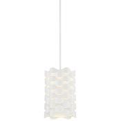 Kovacs Coastal Current 9" Wide Integrated LED Mini Pendant with a Sand White Metal Shade Sand White