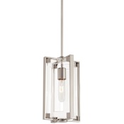 Kovacs Crystal Clear 1 Light 5-1/2" Wide Mini Pendant with Clear Acrylic Shade Polished Nickel