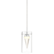 Kovacs Funnel Cloud 4" Wide Integrated LED Mini Pendant with Clear Glass Shade Chrome