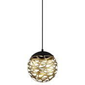 Kovacs Golden Eclipse 8" Wide Integrated LED Globe Pendant Coal / Honey Gold