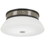 Kovacs Tauten 12" Wide LED Flush Mount Ceiling Fixture Coal with Brushed Nickel